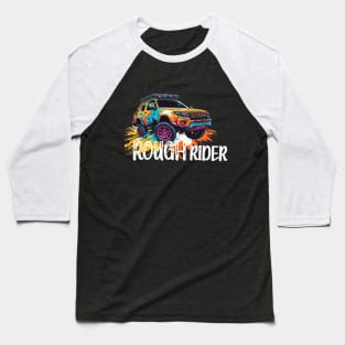 Off road Rough rider, off road adventure retro design. Baseball T-Shirt